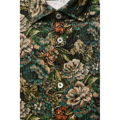 Bagutta Multicolor Cotton Men Shirt 1728,67345744032,Bagutta,Clothing,M,Men,Multicolor,New with tags,Pattern - Shirts - Clothing,Shirts - Clothing,XL
