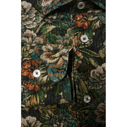 Bagutta Multicolor Cotton Men Shirt 1728,67345744032,Bagutta,Clothing,M,Men,Multicolor,New with tags,Pattern - Shirts - Clothing,Shirts - Clothing,XL
