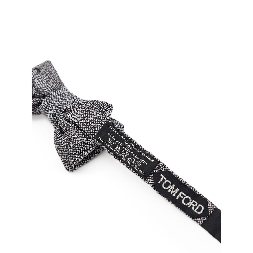 Tom Ford Gray Silk Bowtie