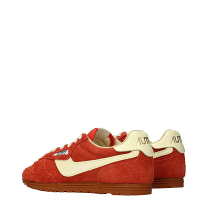 Autry Orange Leather Sneakers