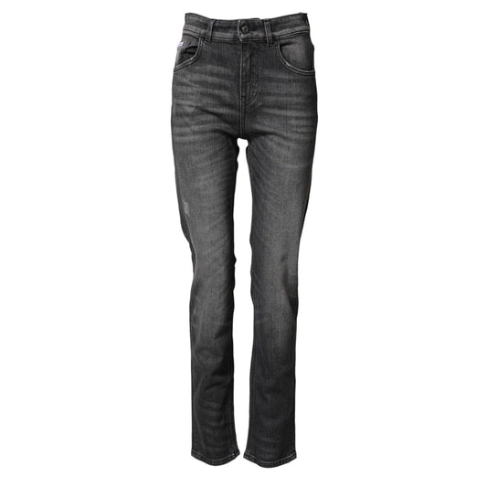 Dolce & Gabbana Gray High Waist Cotton Skinny Denim Jeans