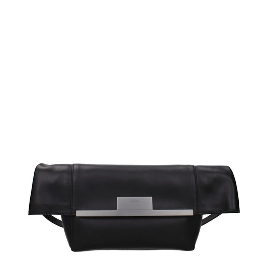 Max Mara Black Leather Shoulder Bag