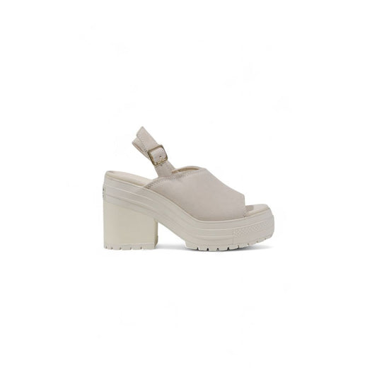 Converse Beige Suede Leather High Heel Pumps