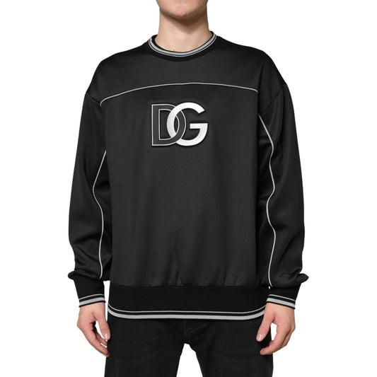 Dolce & Gabbana Black DG Logo Crew Neck Sweatshirt Sweater