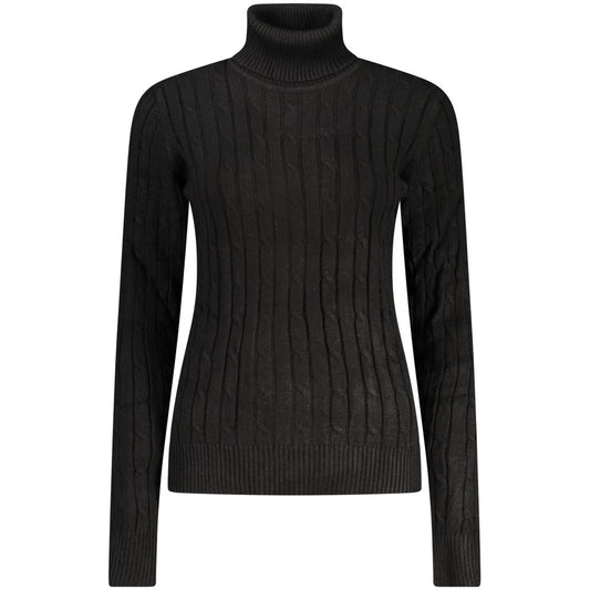 Norway 1963 Black Viscose Women's Turtleneck Sweater