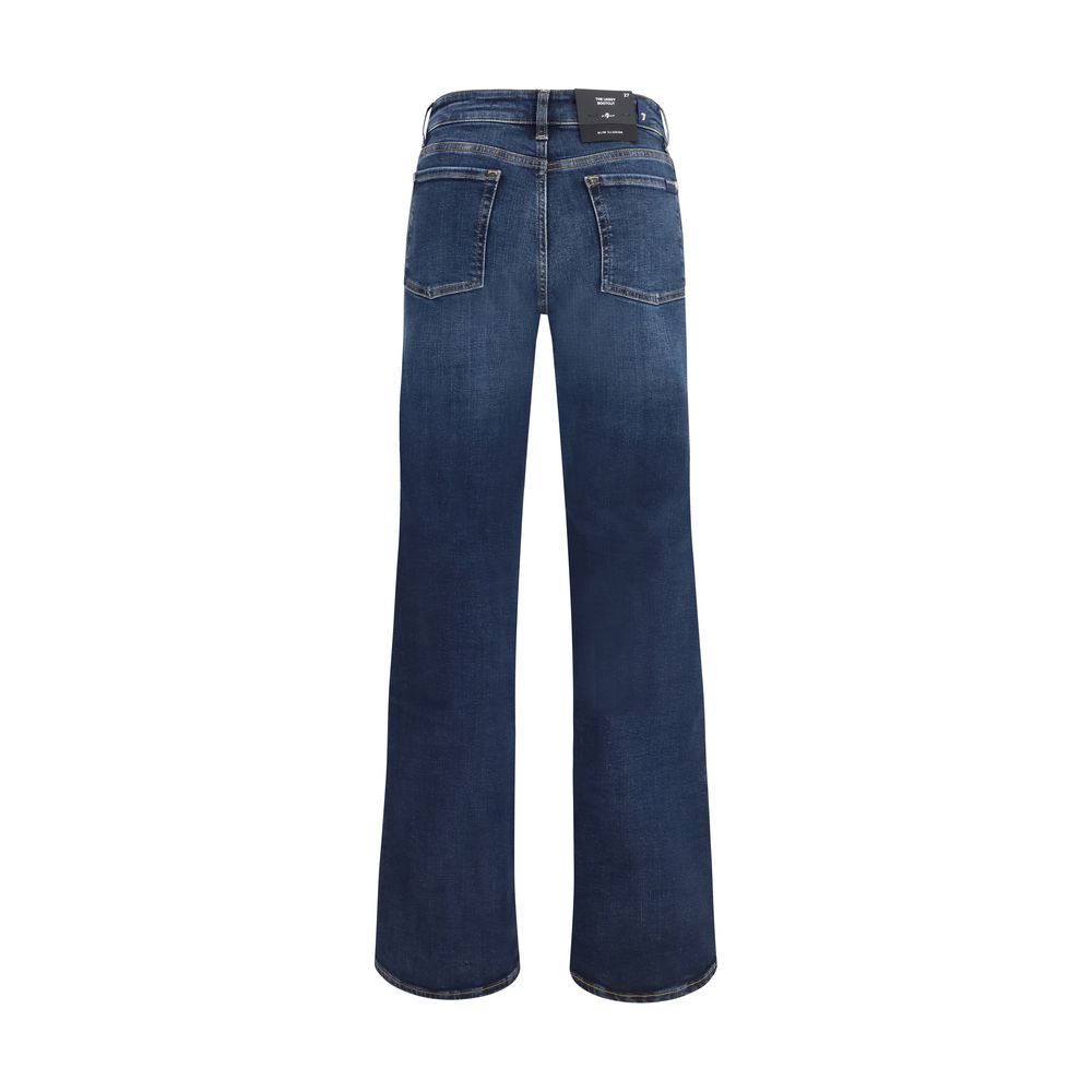 7FOR Blue Cotton Bootcut Jeans 1728,26,27,28,30,72470364320,7FOR,Blue,Bootcut Jeans - Jeans Denim - Clothing,Clothing,Jeans Denim - Clothing,New with tags,W24,W29,Women