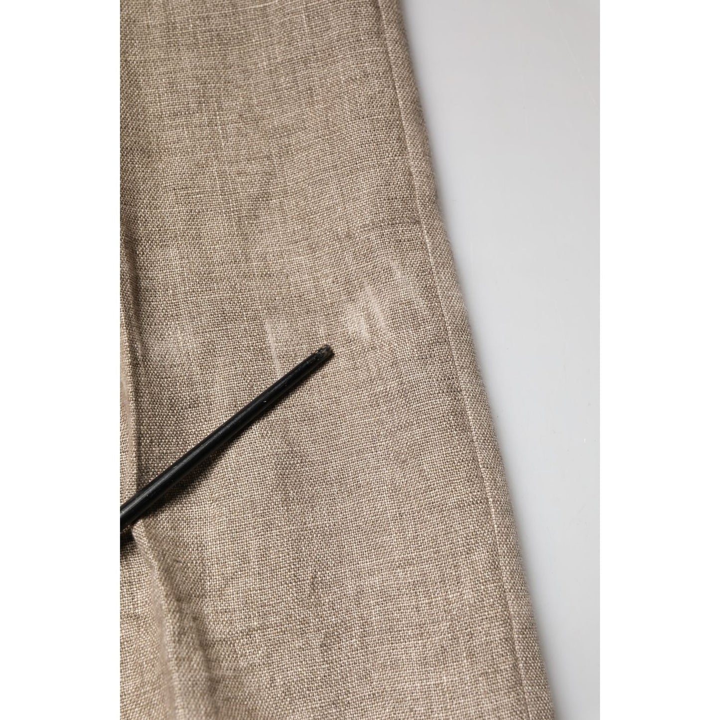 Dolce & Gabbana Beige Linen Double Breasted 2 Piece Men Suit
