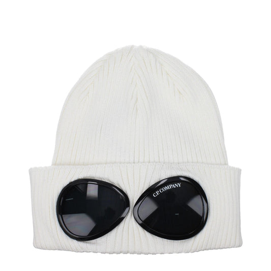 C.P. Company White Cotton Beanie