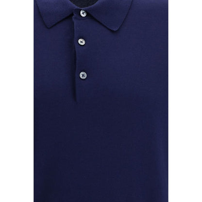 Tom Ford Blue Cotton Polo Shirt