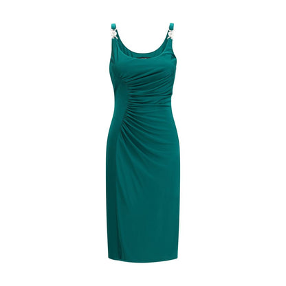Versace Bicolor Viscose Casual Dress 1728,72470364320,Bicolor,Casual - Dresses - Clothing,Clothing,Dresses - Clothing,IT40 | M,Midi - Dresses - Clothing,New with tags,Sleeveless - Dresses - Clothing,Versace,Women