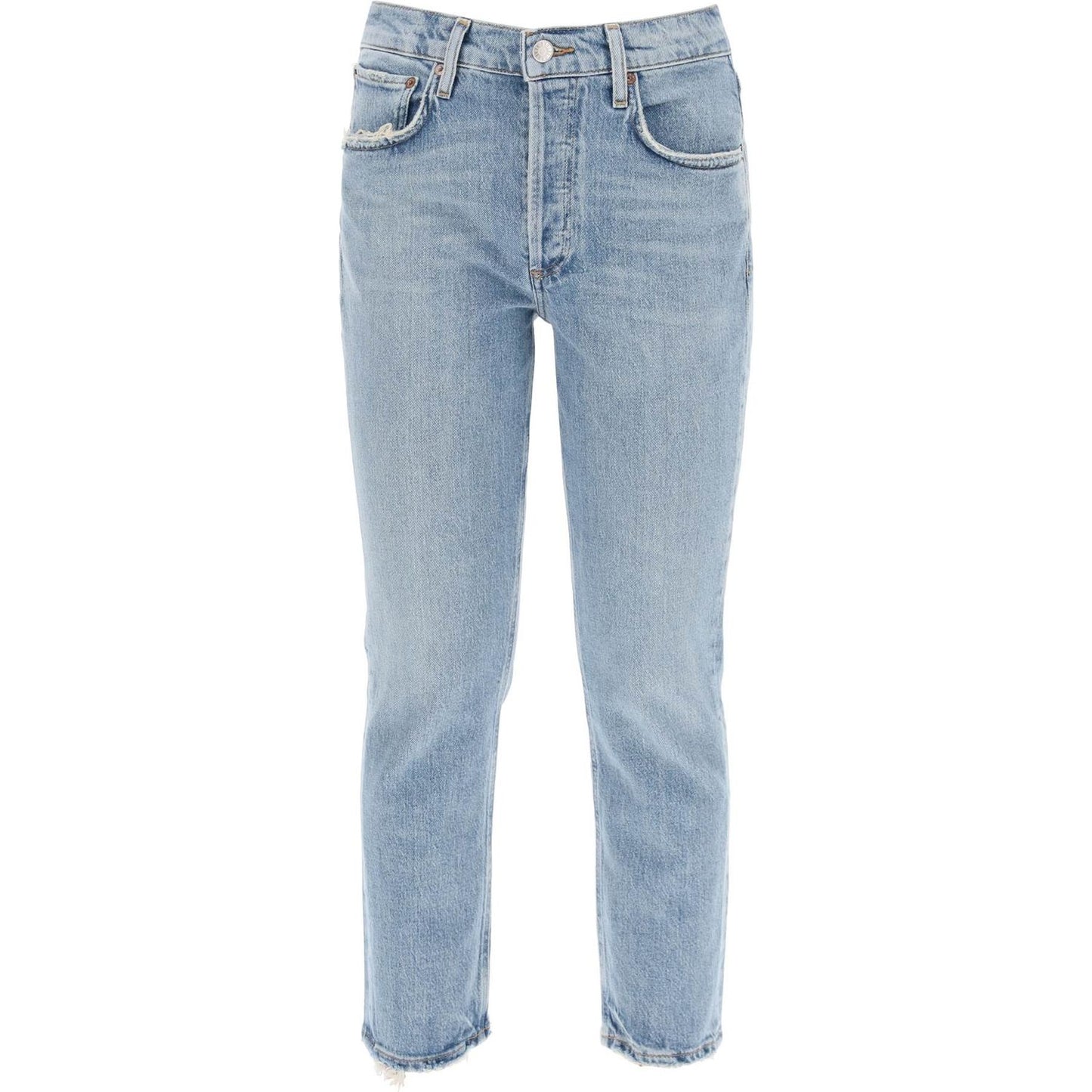 Agolde high-waisted straight cropped jeans in the Jeans Agolde