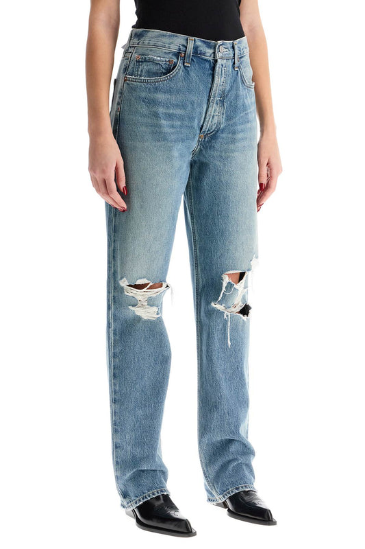 Agolde relaxed straight fit kelly used effect jeans Jeans Agolde