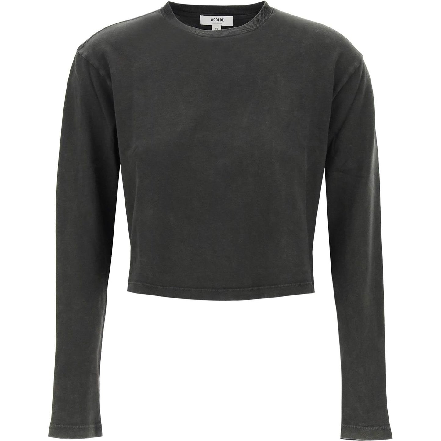 Agolde cropped long-sleeved mason t