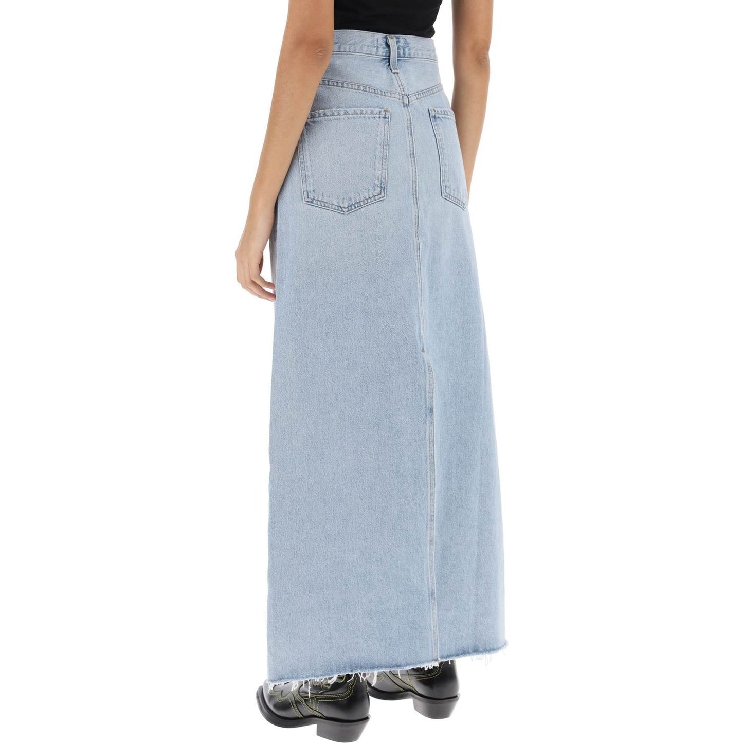 Agolde hilla maxi skirt in denim Skirts Agolde