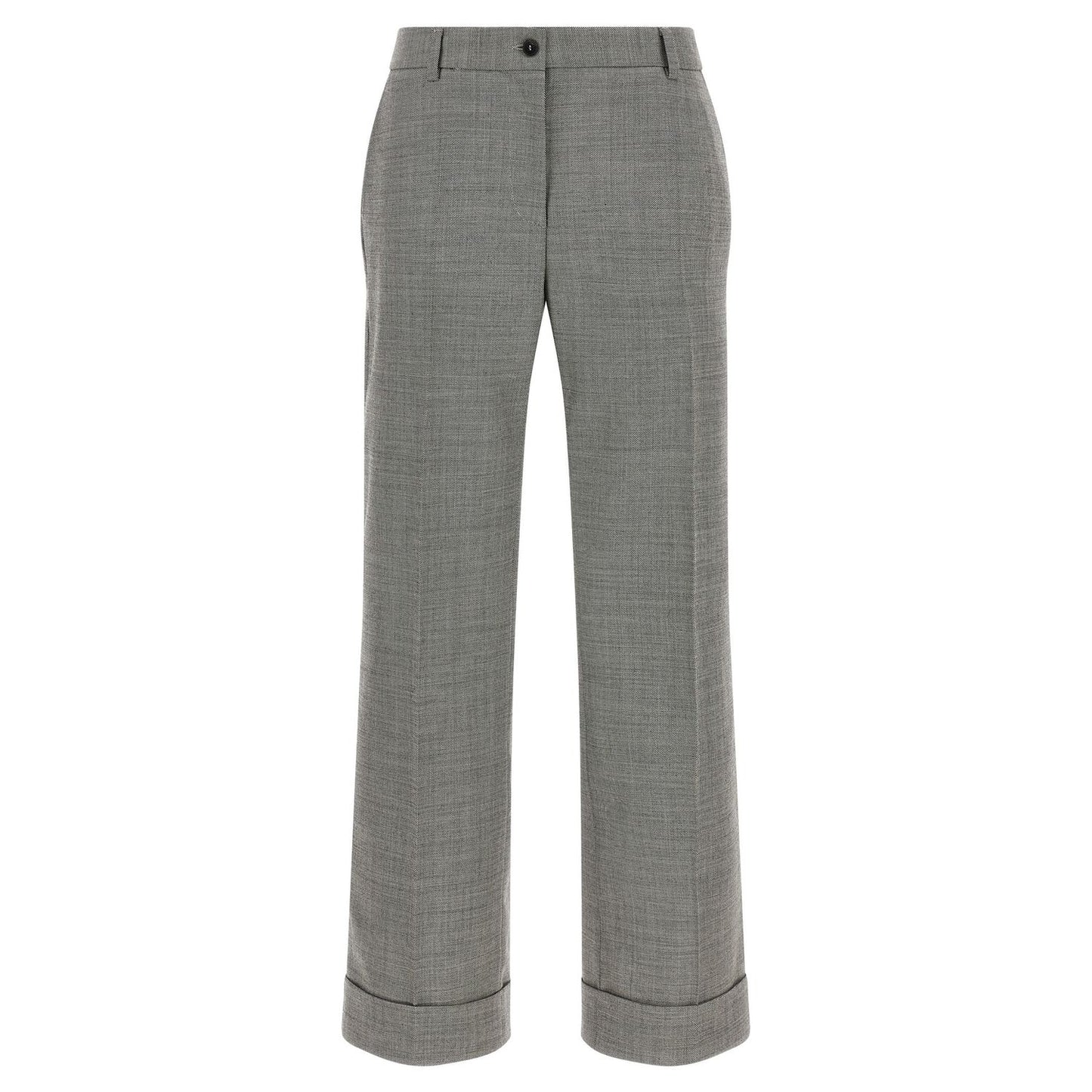Alberto Biani Gray Wool Flared Pants