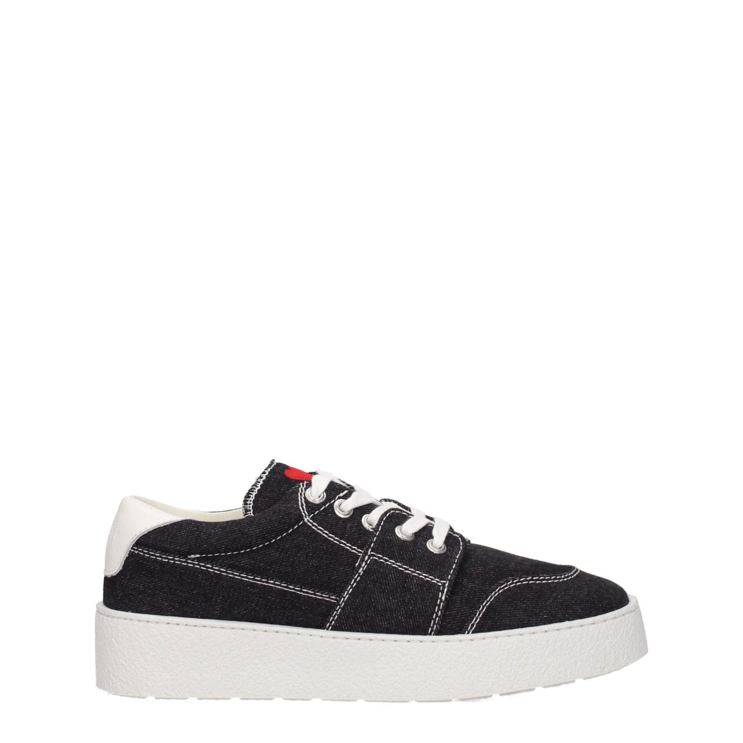 Ami Paris Black Fabric Low Top Sneakers