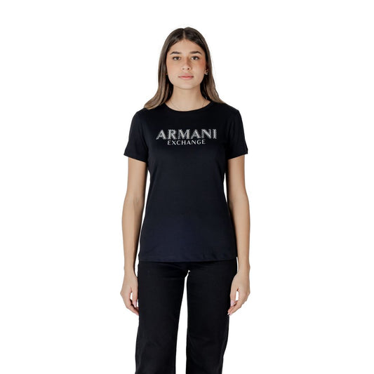 Armani Exchange Black Cotton Long Sleeve T-Shirt