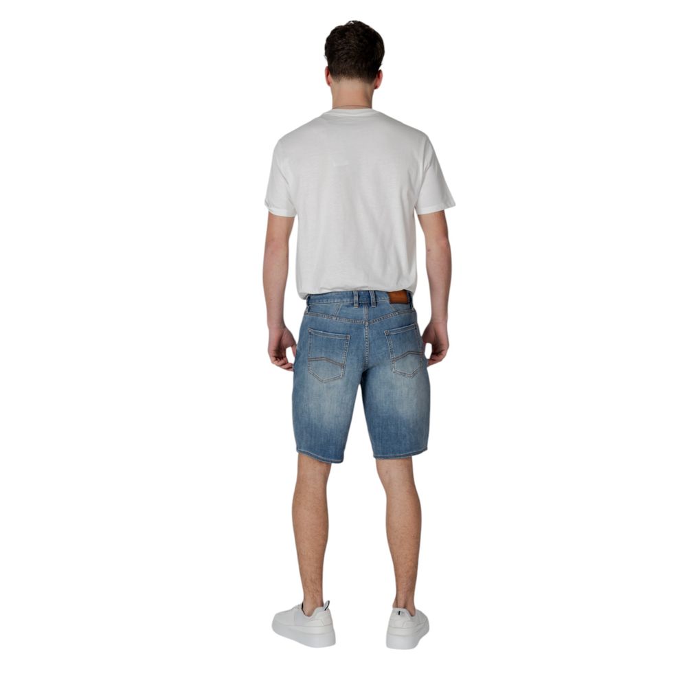 Armani Exchange Blue Polyester Bermuda Shorts