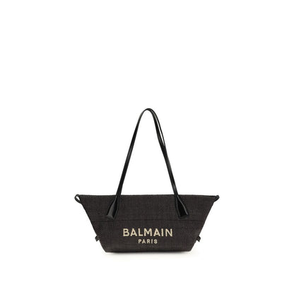 Balmain Black Raffia Shoulder Bag 1728,72470364320,Bags,Balmain,Black,New with tags,Shoulder Bags - Bags,Women