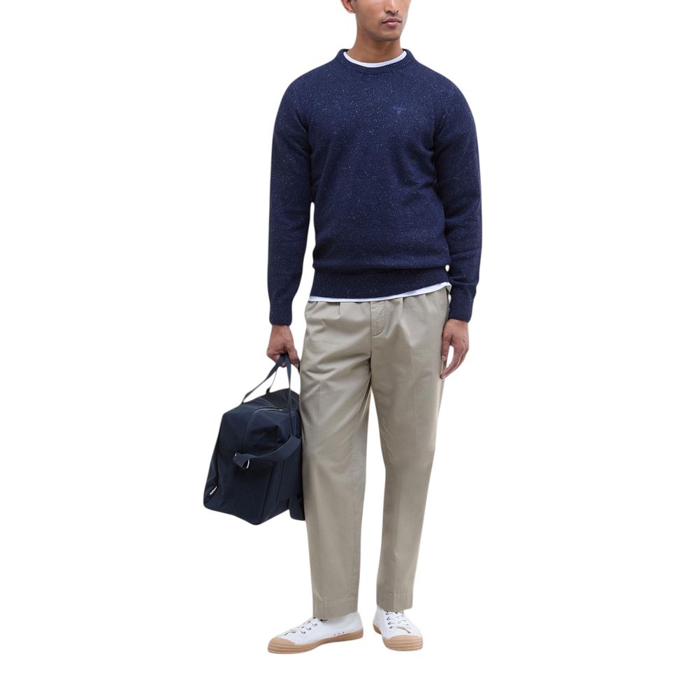 Barbour Blue Wool Sweatshirt 1728,71956299936,Barbour,Blue,Clothing,IT44 | S,Men,New with tags,Sweaters - Clothing,Sweatshirts - Sweaters - Clothing