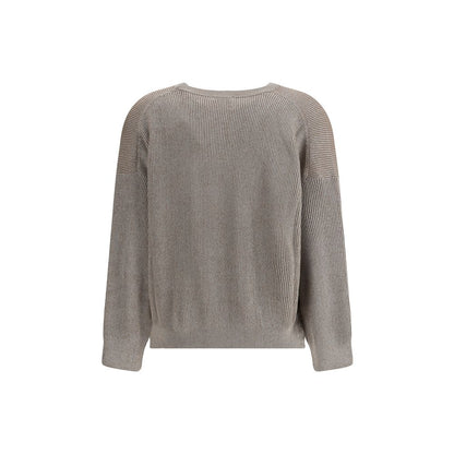 Brunello Cucinelli Beige Cotton Sweatshirt