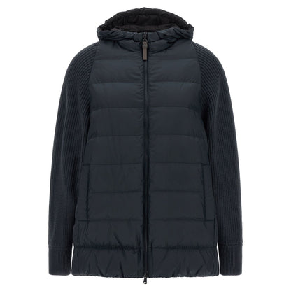 Brunello Cucinelli Blue Polyester Full-Length Jacket