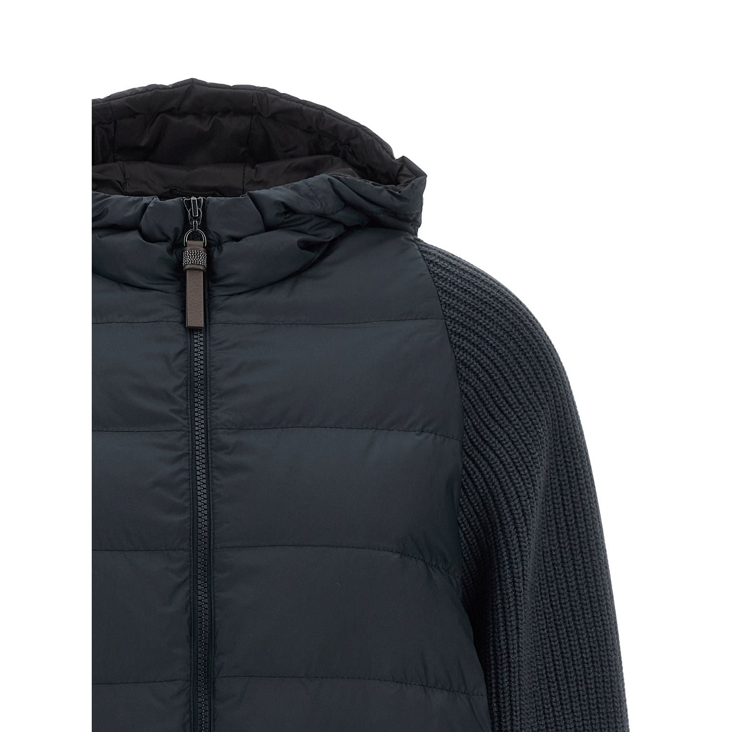 Brunello Cucinelli Blue Polyester Full-Length Jacket