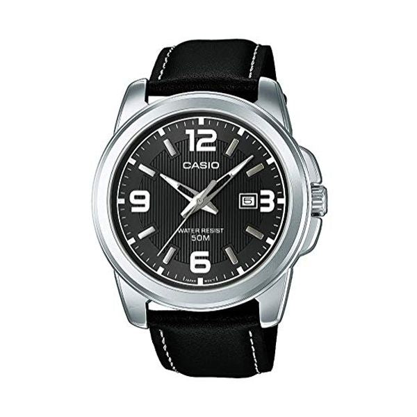 CASIO COLLECTION Mod. BOLD DATE, LEATHER - BLACK