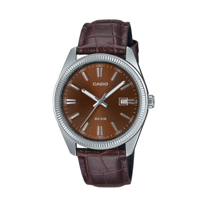 CASIO COLLECTION Mod. DATE. LEATHER - BRONZE