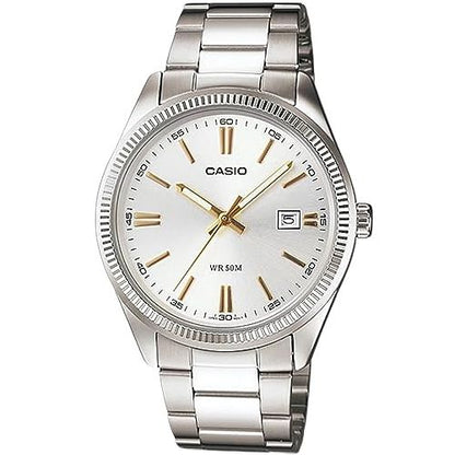 CASIO COLLECTION Mod. DATE - SILVER. GOLD INDEXES