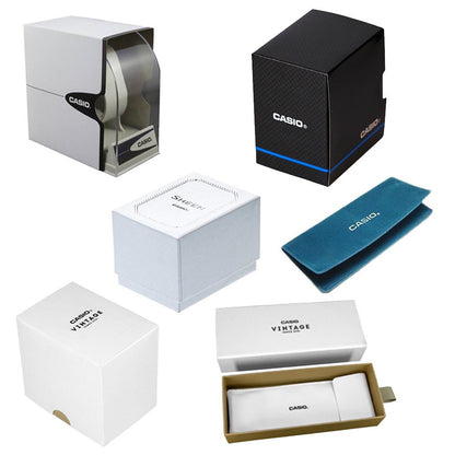 CASIO COLLECTION Mod. LADY DATE SILVER, LEATHER - BLACK