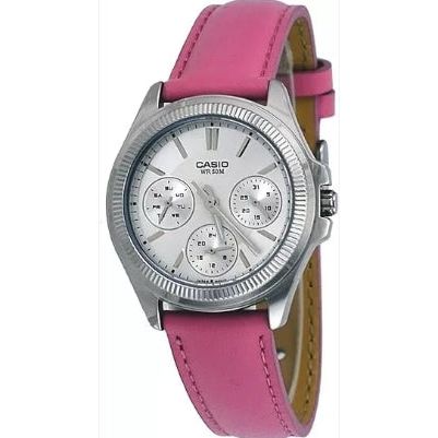 CASIO COLLECTION Mod. LADY MULTIFUNCTION LEATHER - SILVER