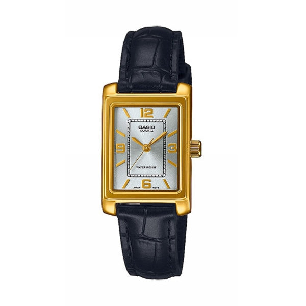 CASIO COLLECTION Mod. TANK. LEATHER - ARGENTEE