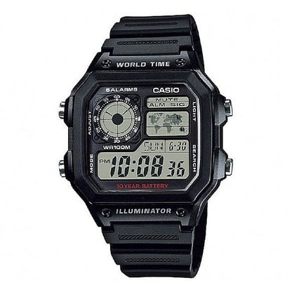 CASIO SPORT Mod. DIVER - WORLD TIME ILLUMINATOR 5 ALARMS - FUTURE CLASSIC COLLECTION - BLACK