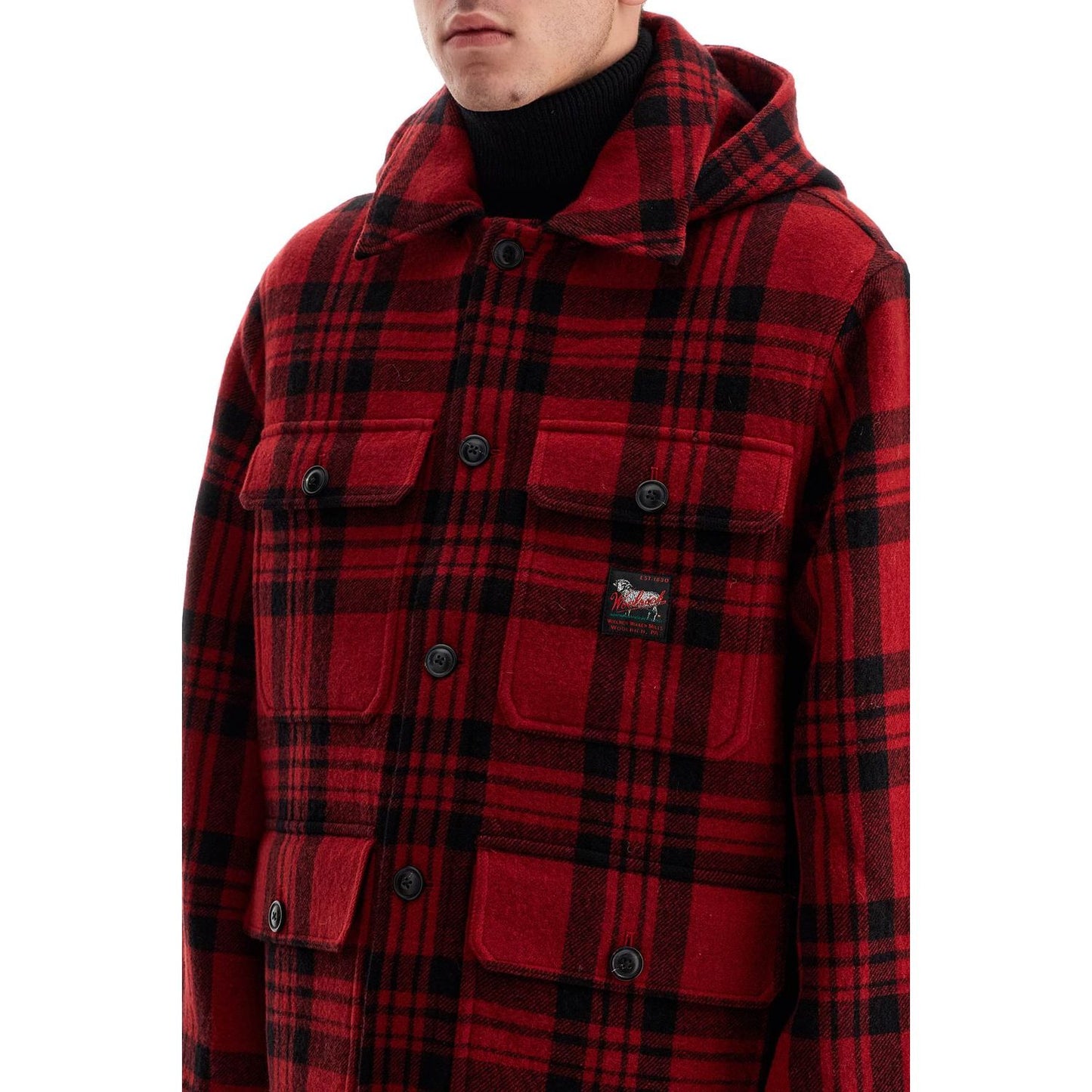 Woolrich plaid cruiser hooded jacket Vests Woolrich