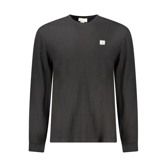 Calvin Klein Black Cotton Men's Long Sleeve Shirt
