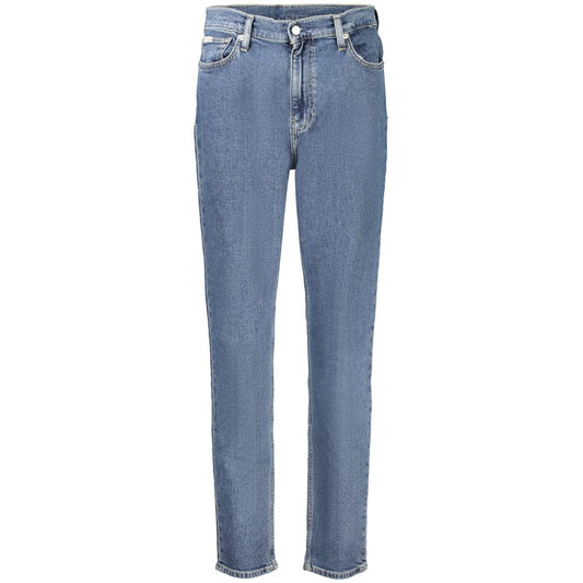 Calvin Klein Blue Cotton Women's Mom Jean