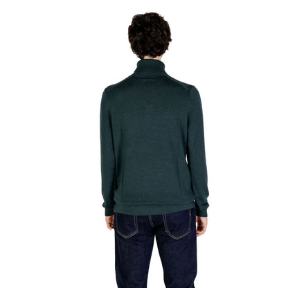 Calvin Klein Green Wool Turtleneck