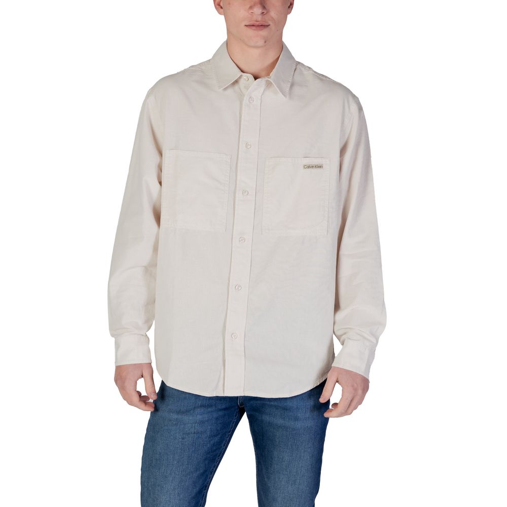 Calvin Klein Jeans Beige Recycled Cotton Shirt