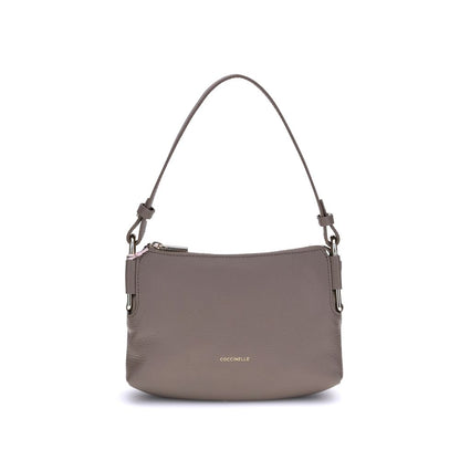 Coccinelle Gray Calf Leather Bos Taurus Shoulder Bag