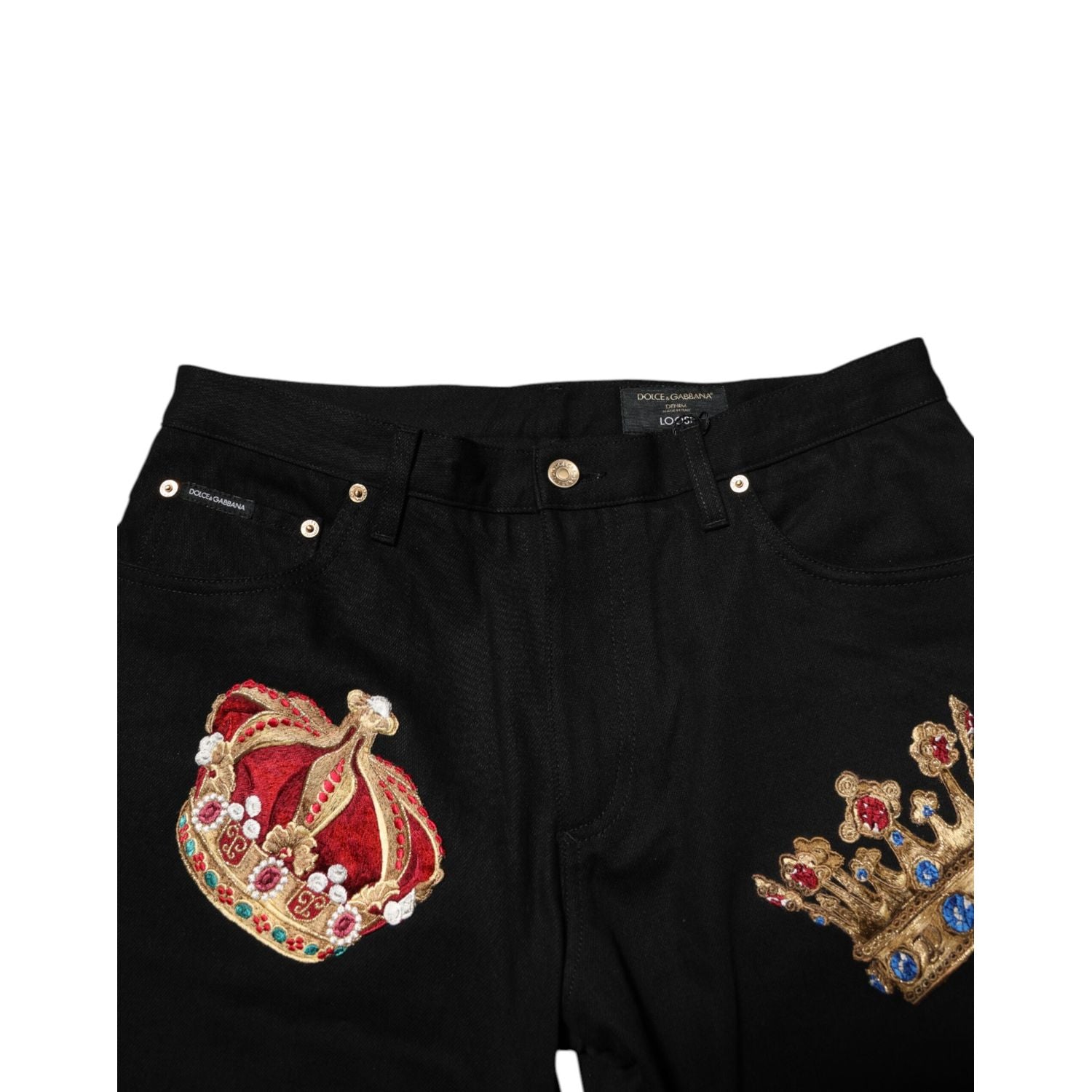 Dolce & Gabbana Black Baroque Royal Men Dress Trouser Pants