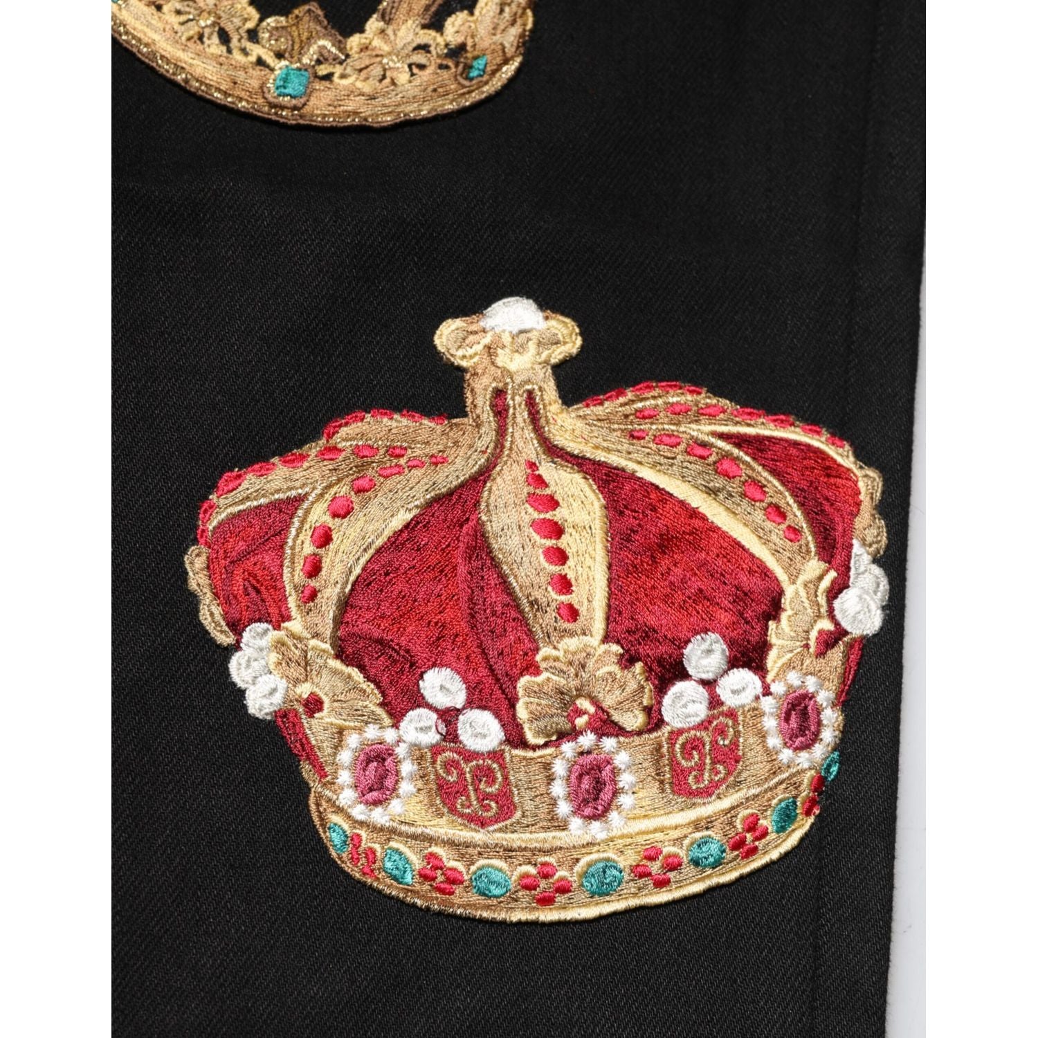 Dolce & Gabbana Black Baroque Royal Men Dress Trouser Pants