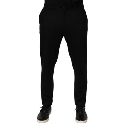 Dolce & Gabbana Black Cashmere Dress Formal Men Trouser Pants