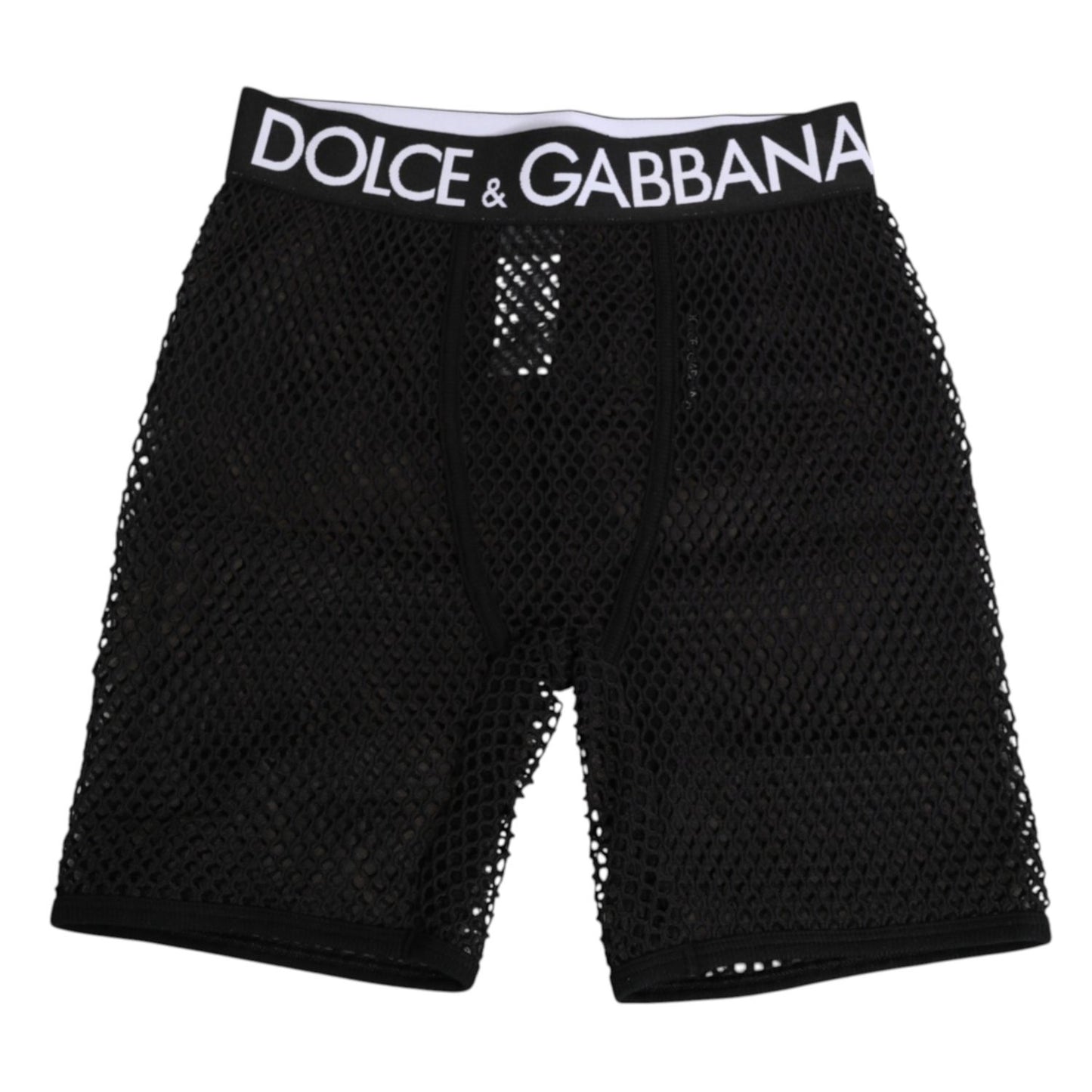Dolce & Gabbana Black Cotton Logo Shorts Midi Trouser Underwear