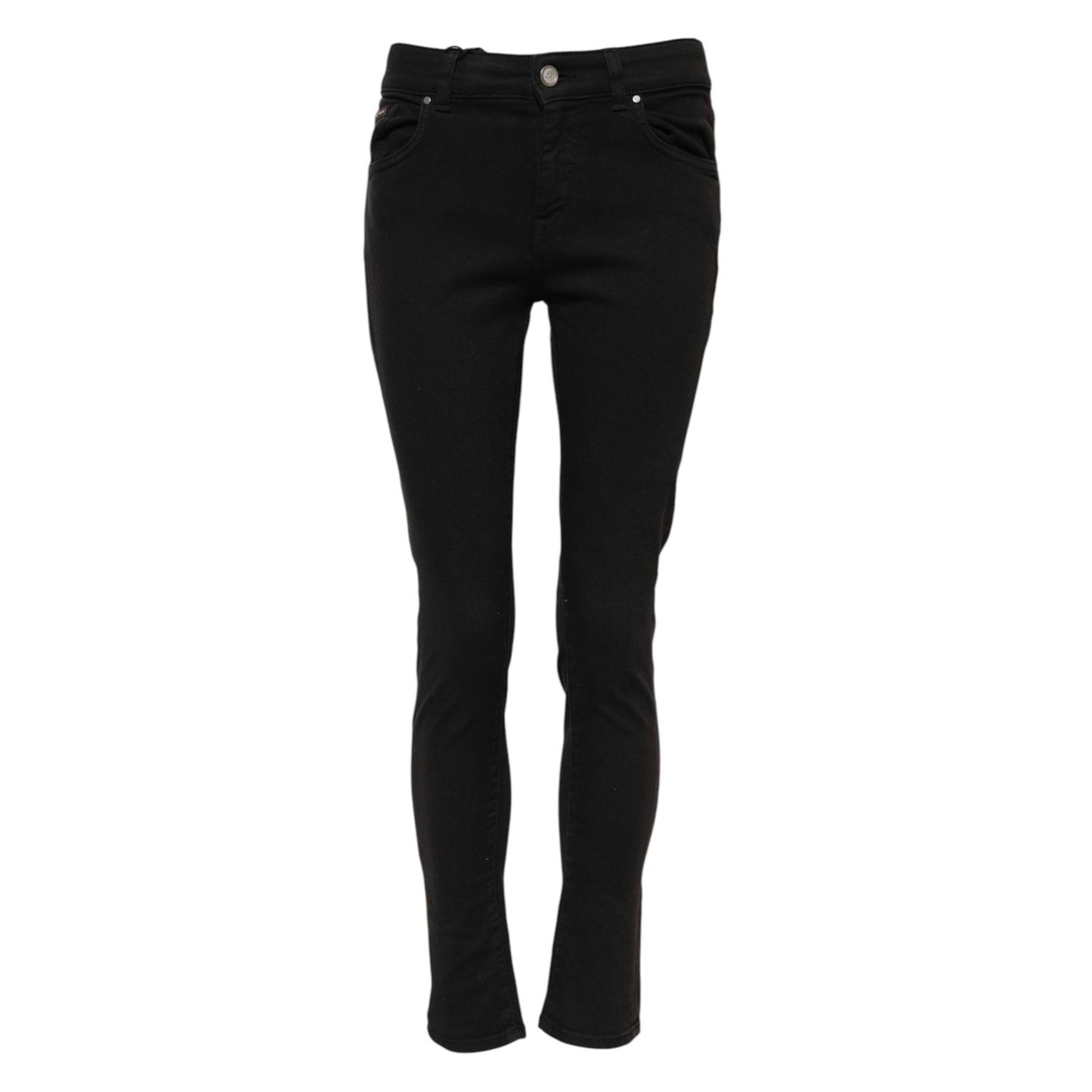 Dolce & Gabbana Black Cotton Skinny Mid Waisted Denim Jeans