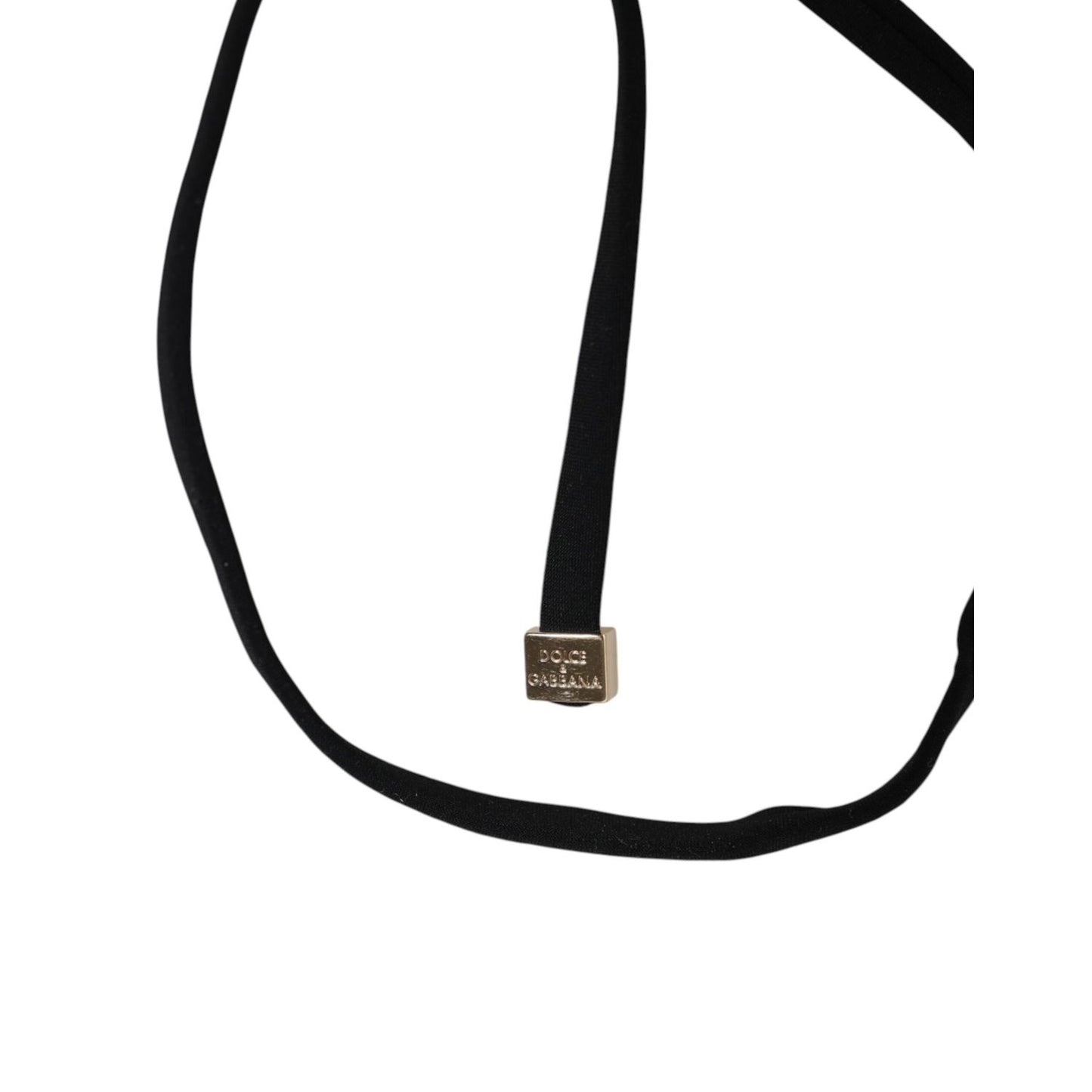 Dolce & Gabbana Black Embroidered Triangle Swimwear Underwear