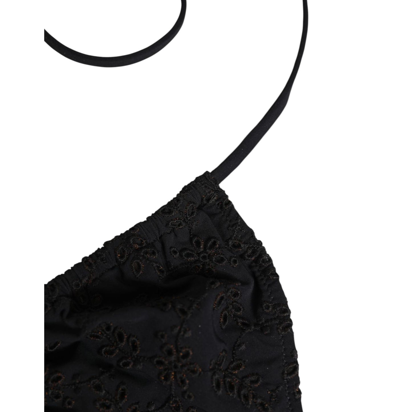 Dolce & Gabbana Black Embroidered Triangle Swimwear Underwear