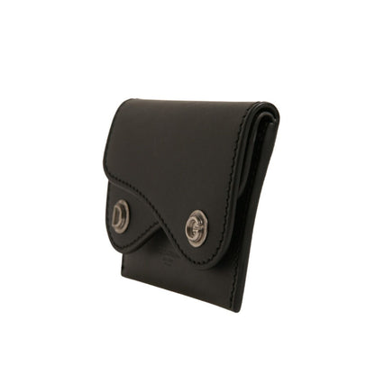 Dolce & Gabbana Black Leather Card Case Keychain Key Holder