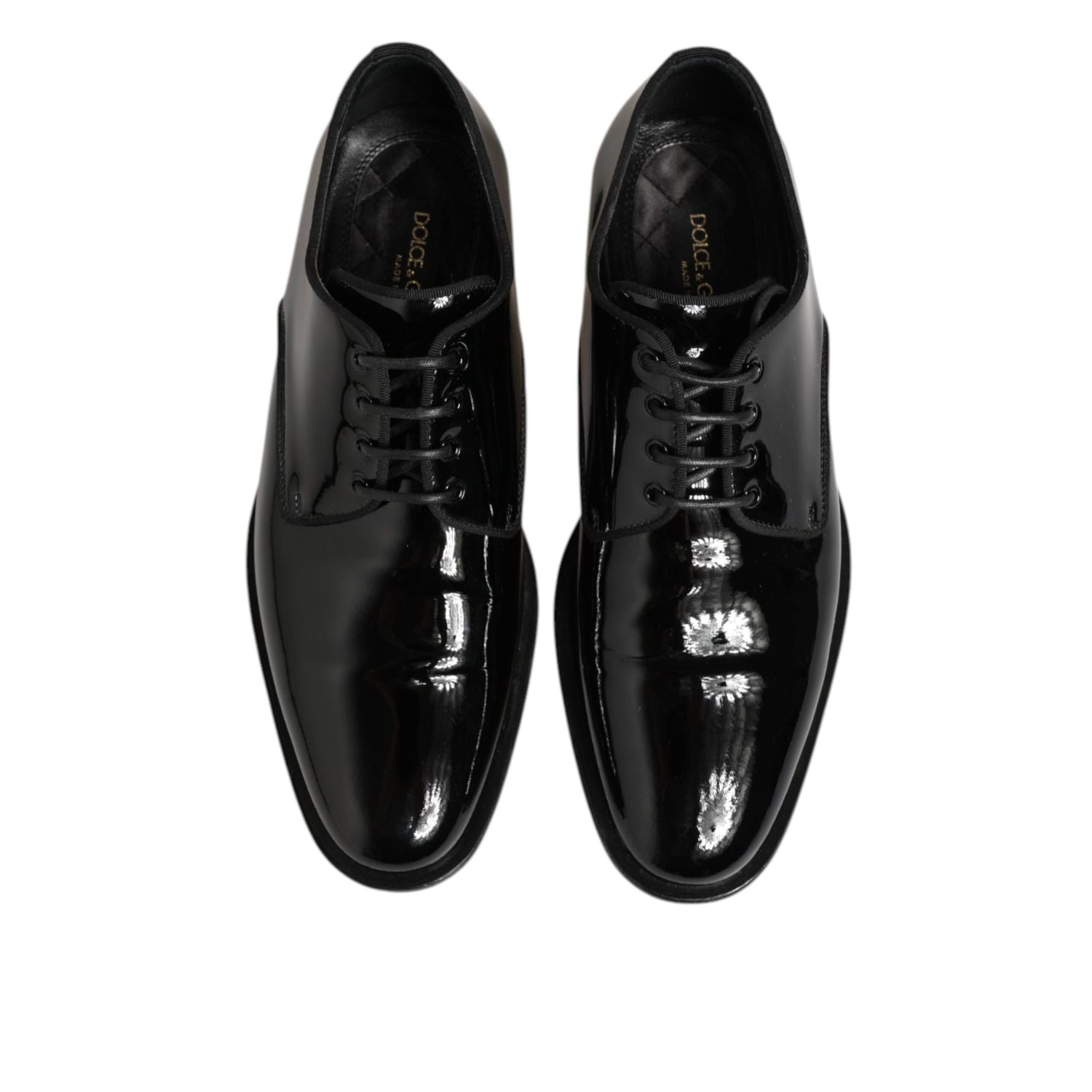 Dolce & Gabbana Black Leather Lace Up Derby Formal Dress Shoes