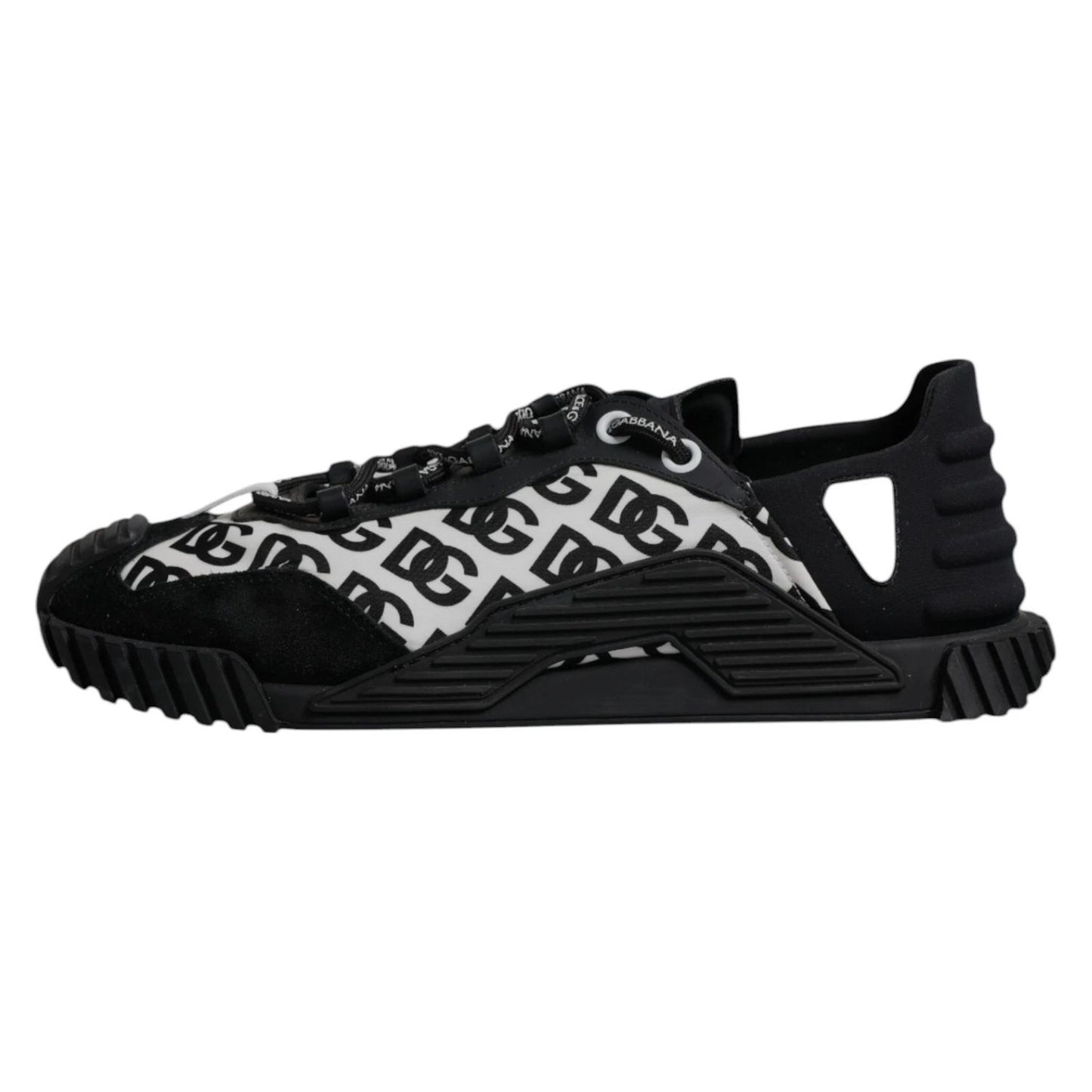 Dolce & Gabbana Black Logo Lace Up Low Top NS1 Sneakers